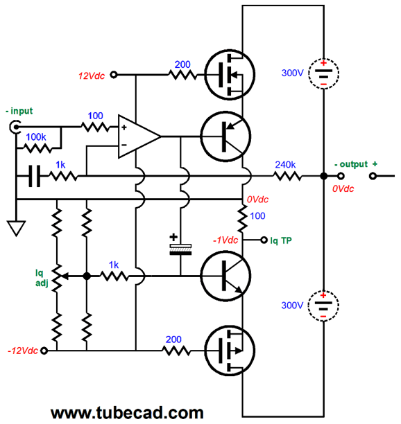 Ultralow Frequency Alternating Current Amplifier Circuit